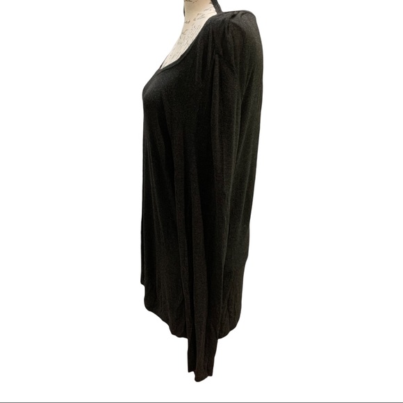 Eileen Fisher Gray Ultma Jewel Neckline L/S Tee M - Picture 5 of 5